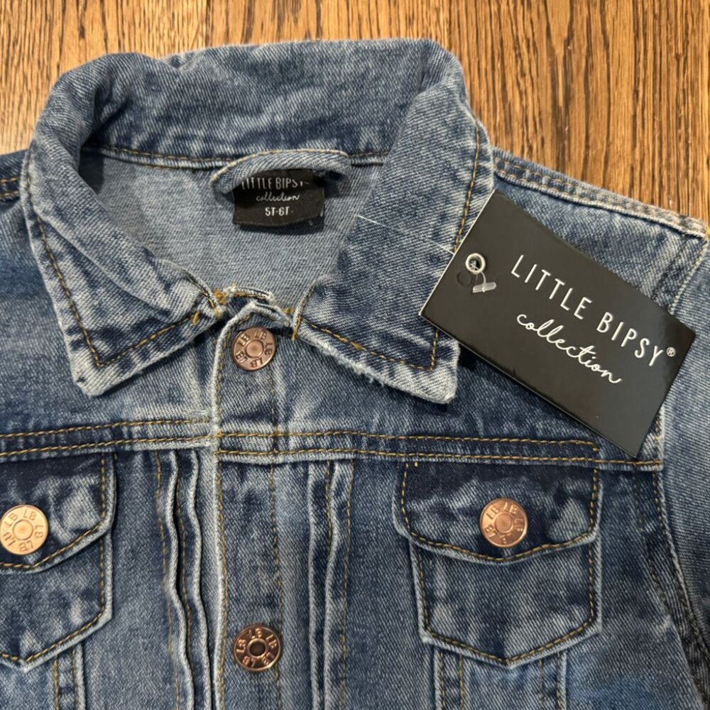 Denim Jacket Medium Wash Size 5T-6T - Picture 3 of 5